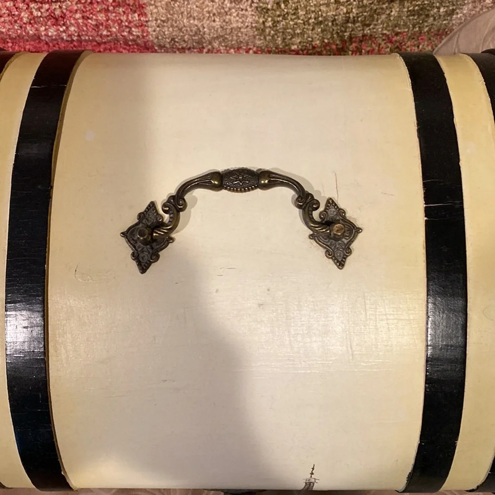 Vintage Paris Wooden Dome Top Metal Latch Box